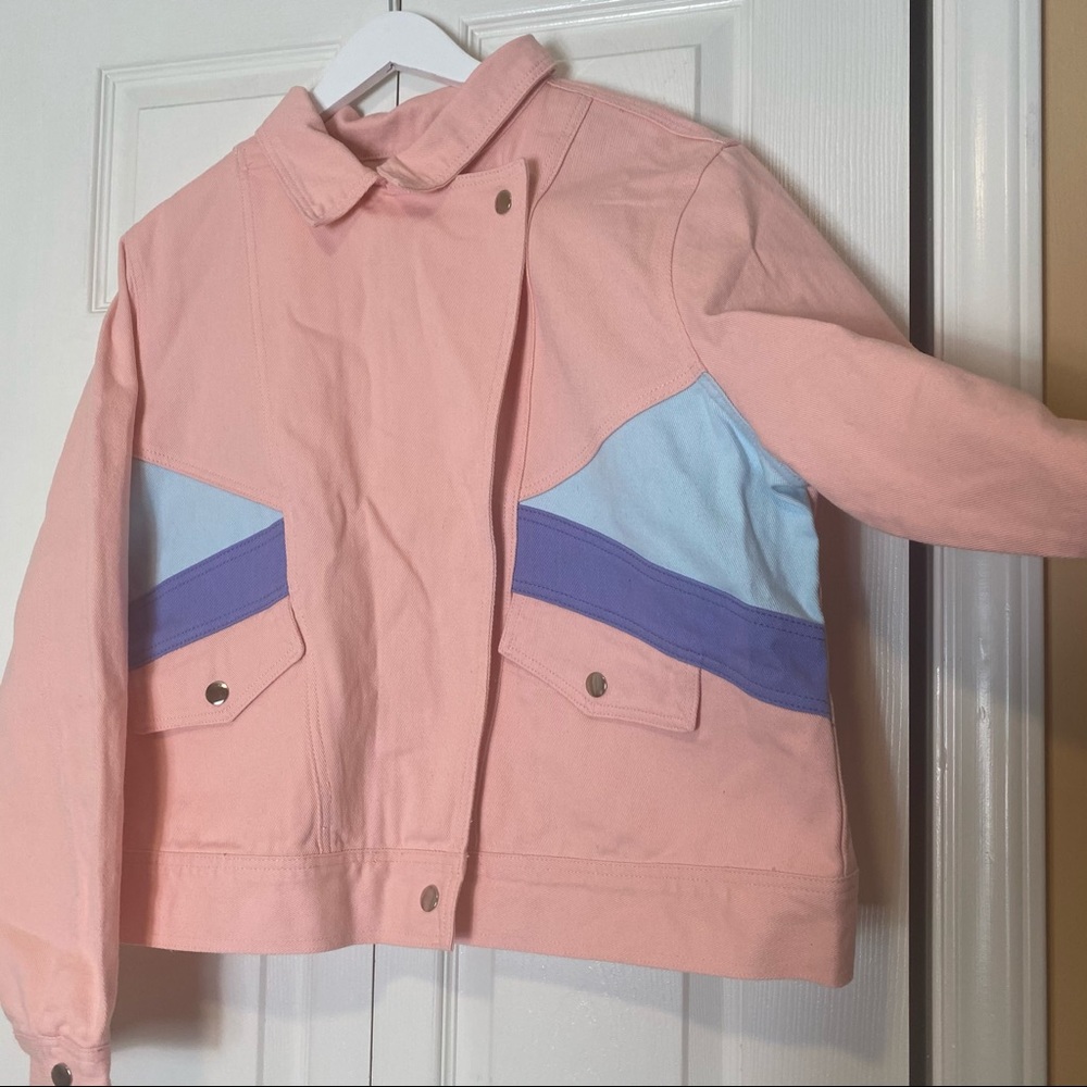 Forever 21 Plus Color Blocked Denim Jacket - Picture 6 of 11